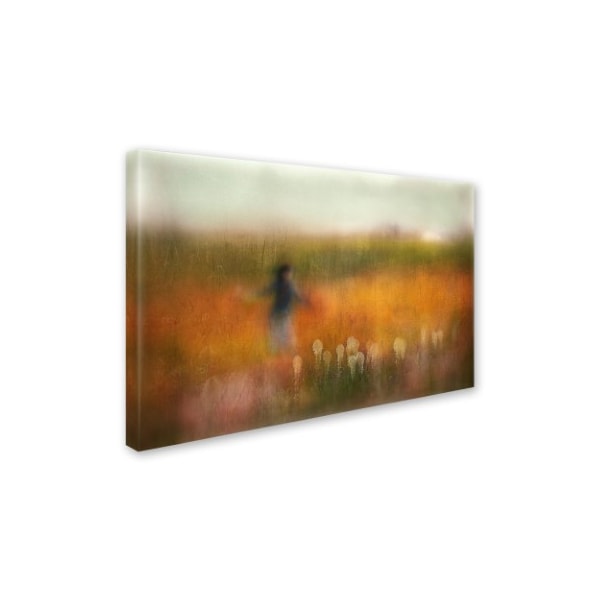 Shenshen Dou 'A Girl And Bear Grass' Canvas Art,12x19